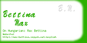 bettina max business card